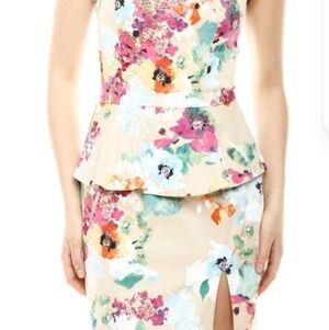 Ark & Co, Dress floral, strapless, Size L, NWT